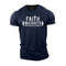 Men's Faith Weights and Protein Shakes Cotton T-Shirt